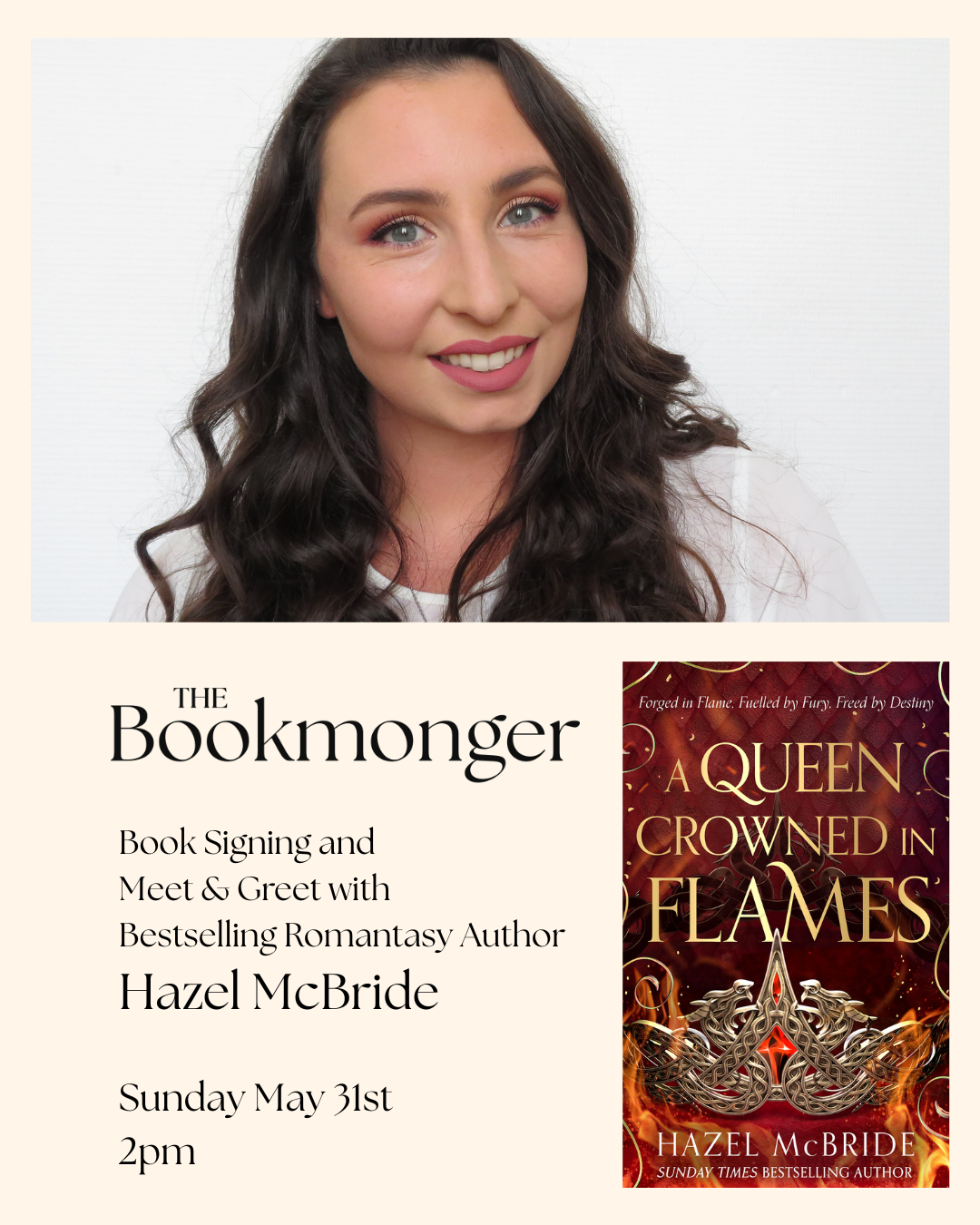 Book Signing and Meet & Greet with Bestselling Romantasy Author Hazel McBride