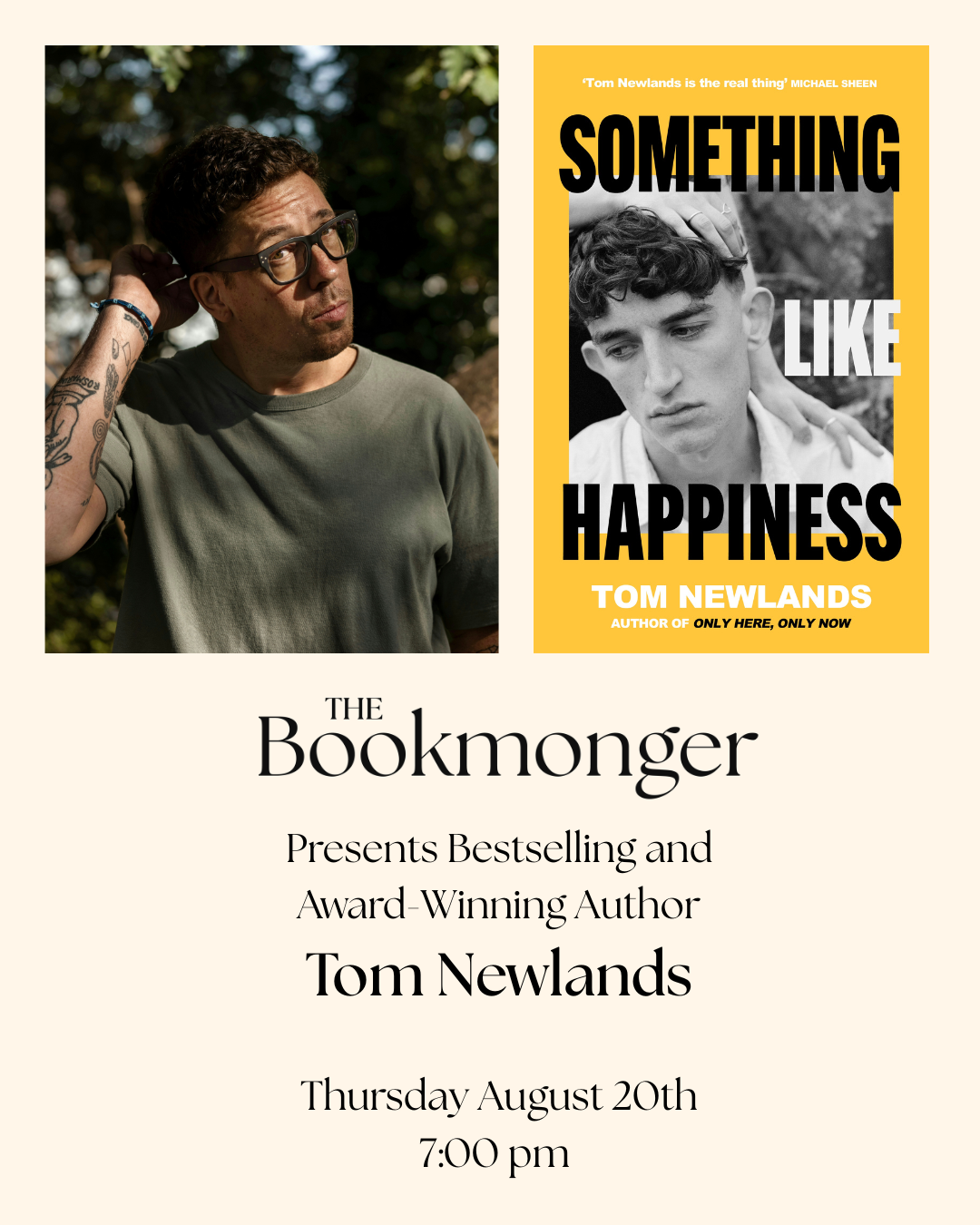 Award-Winning Author Tom Newlands Returns to The Bookmonger