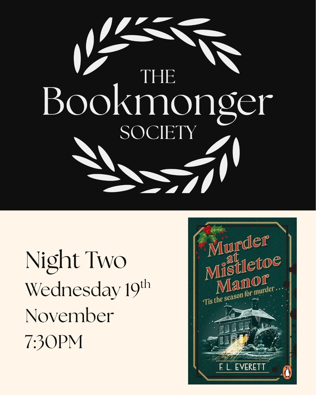 The Bookmonger Society November 19th: Night Two