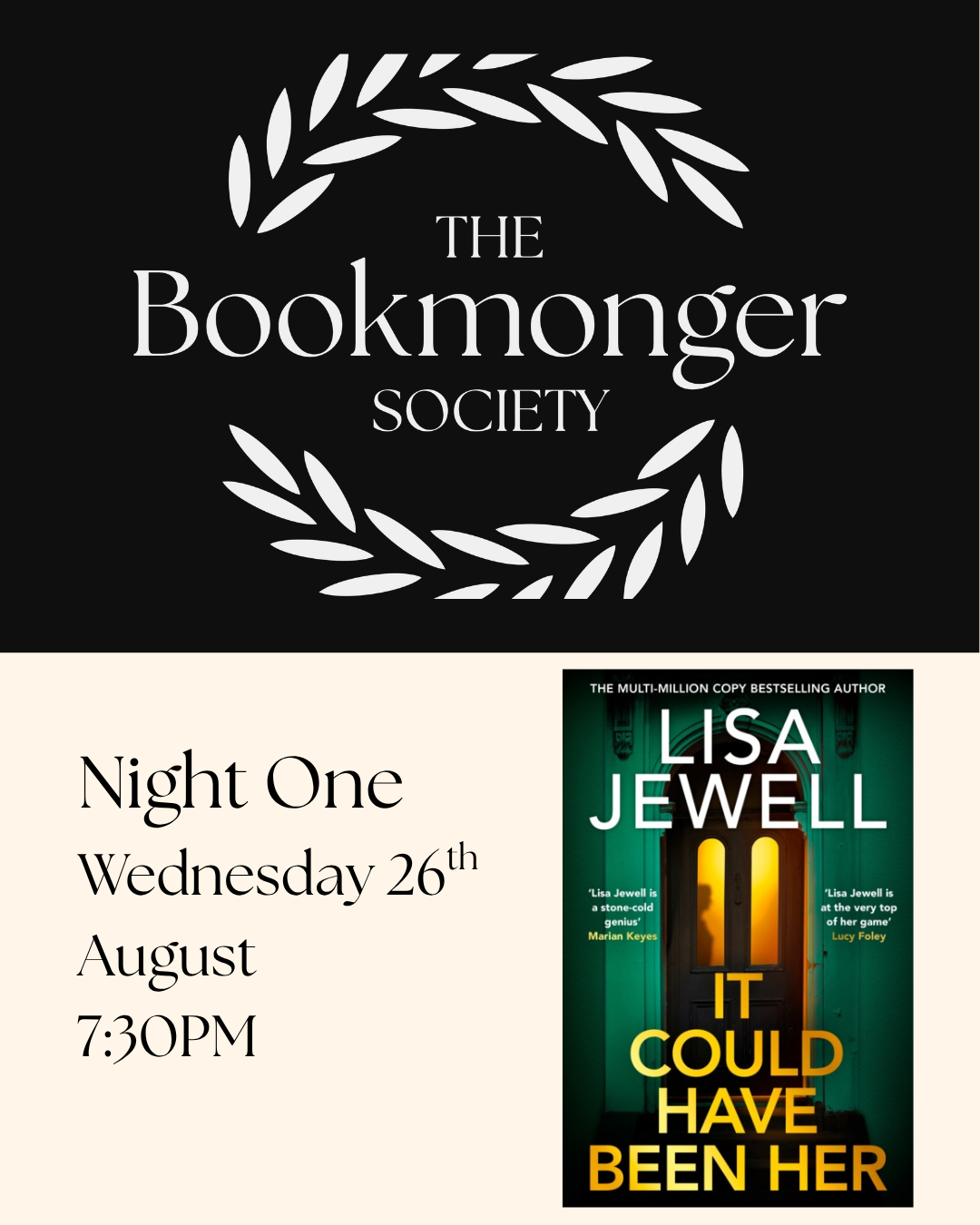 The Bookmonger Society August 26th: Night One