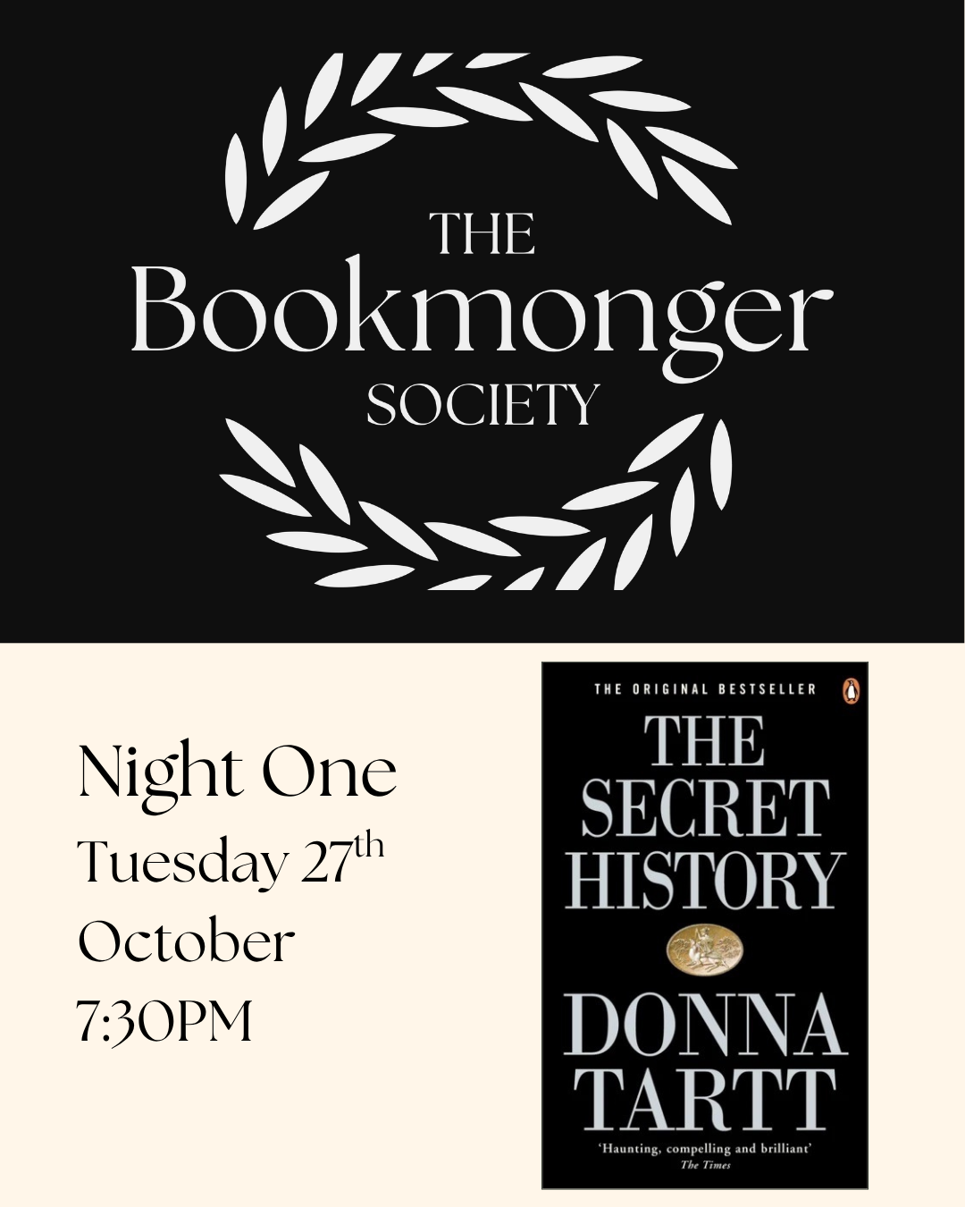 The Bookmonger Society October 27th: Night One