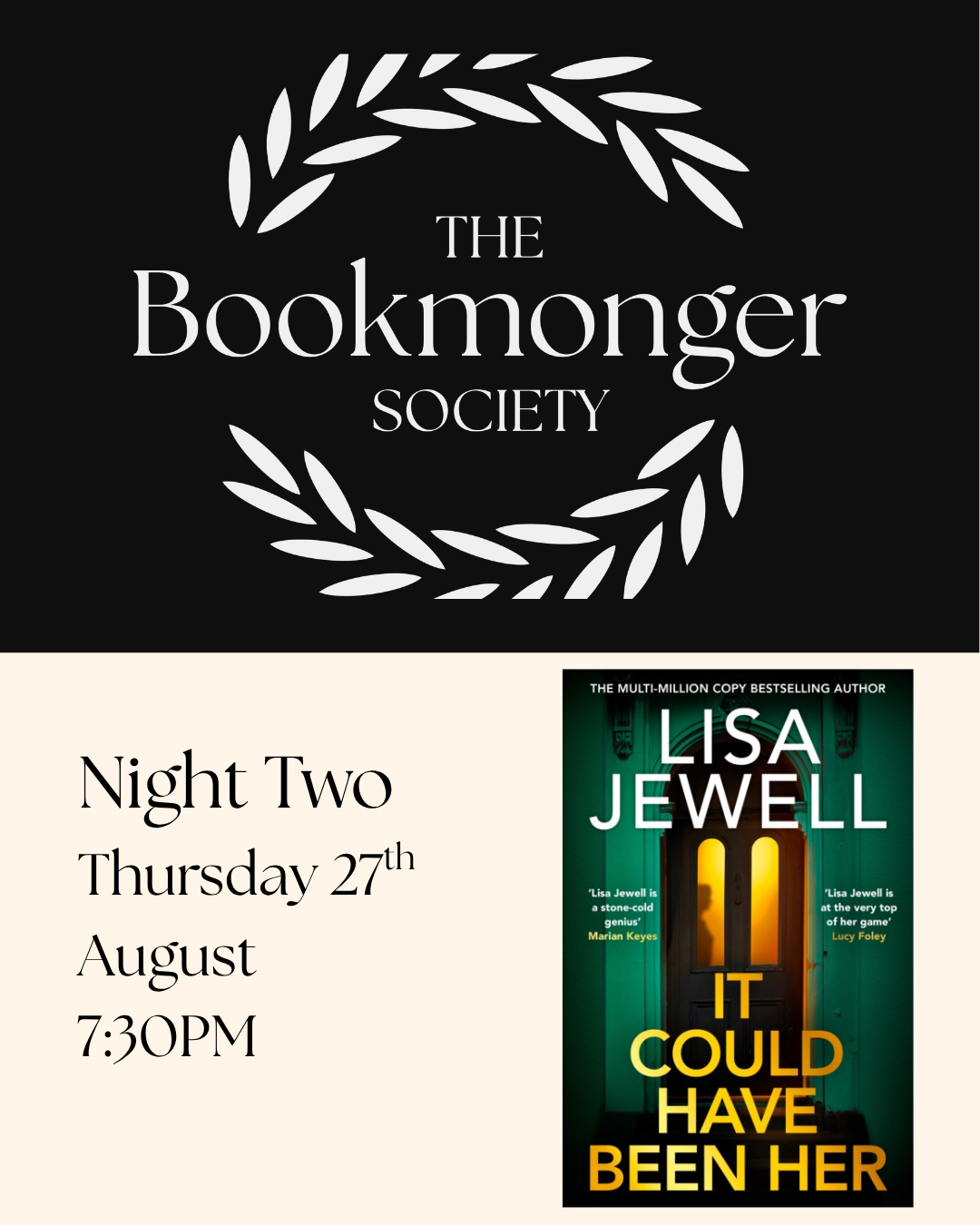 The Bookmonger Society August 27th: Night Two