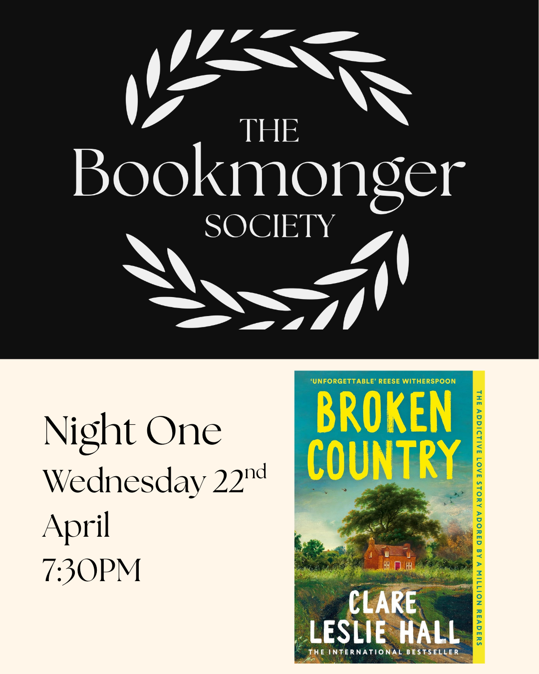 The Bookmonger Society April 22nd: Night One