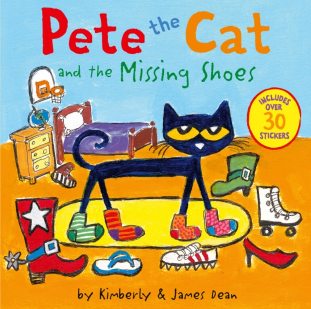9780063111509, Pete the Cat and the Missing Shoes : Includes Over 30 Stickers