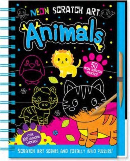 9781801056328-Neon Scratch Art Animals