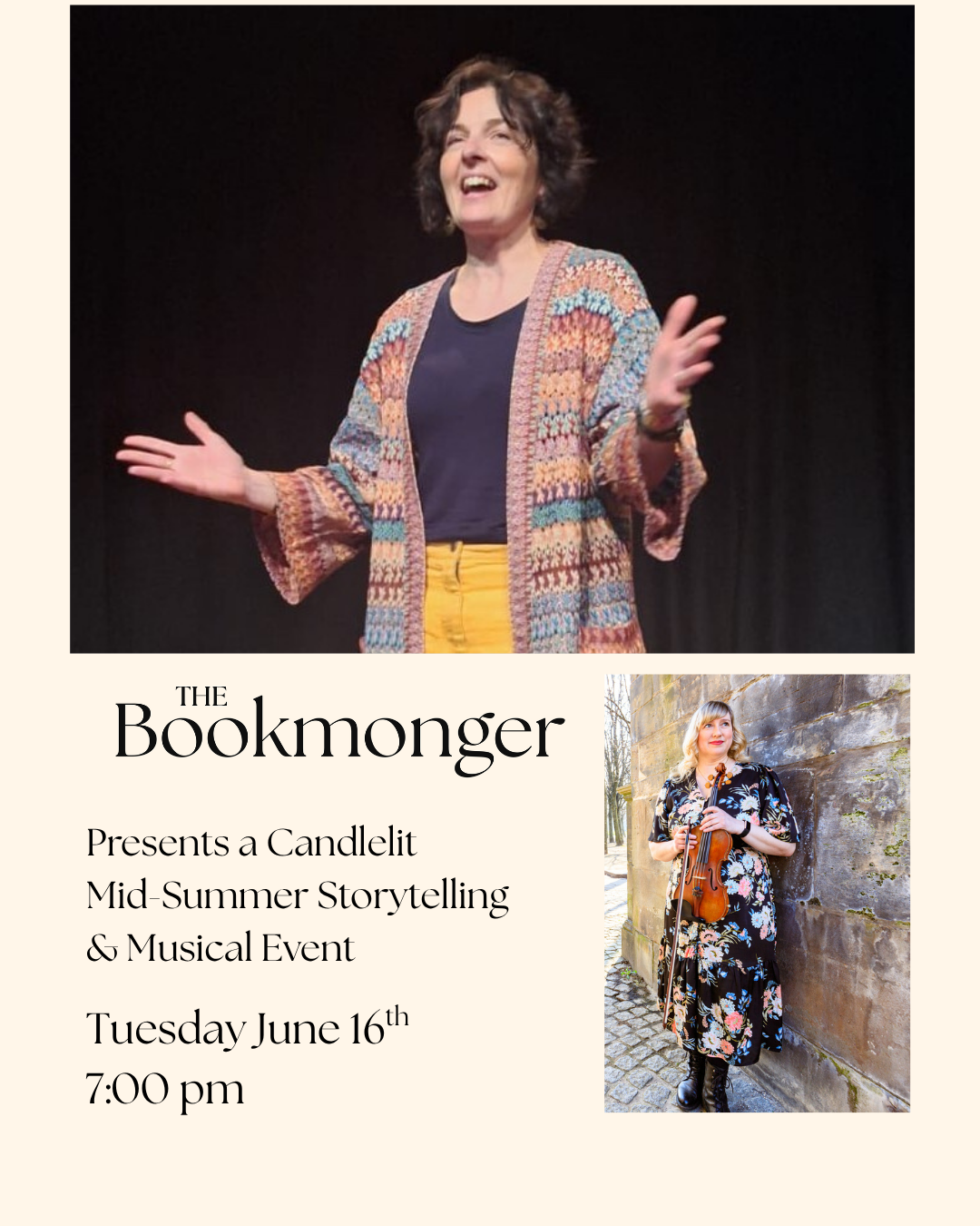 The Bookmonger Presents: A Candlelit Mid-Summer Storytelling & Musical Event