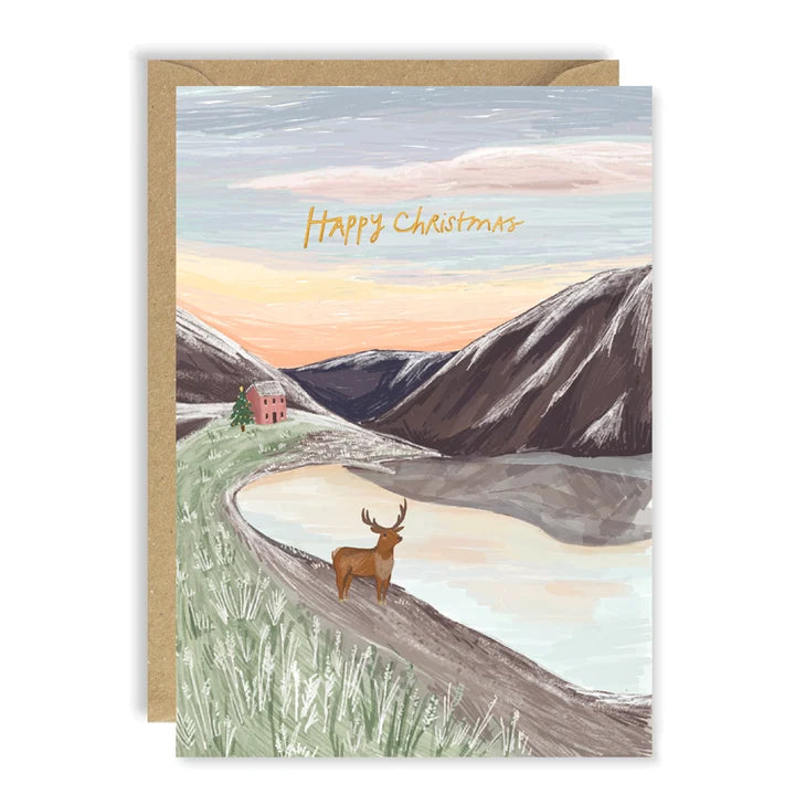 Loch and Stag Christmas -  Joy Nevada