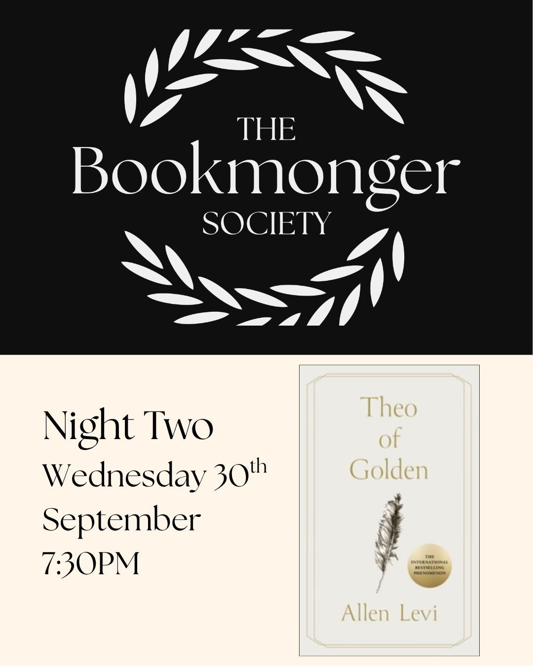 The Bookmonger Society September 30th:  Night Two