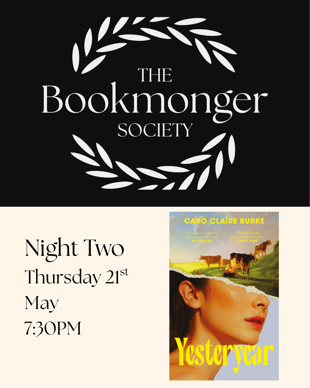 The Bookmonger Society May 21st: Night Two