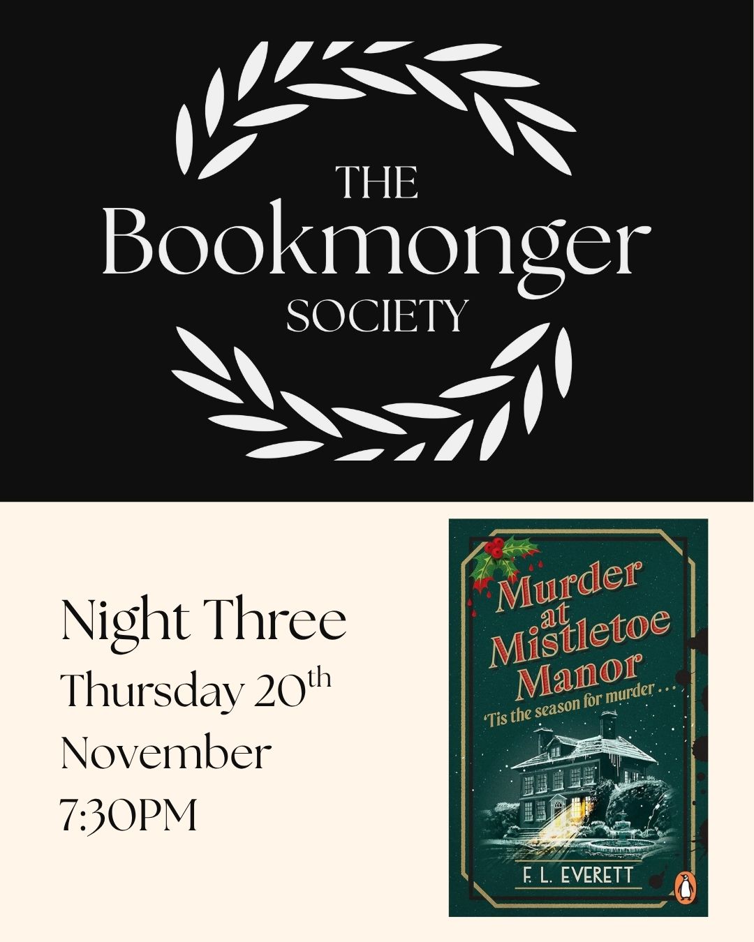 The Bookmonger Society November 20th: Night Three