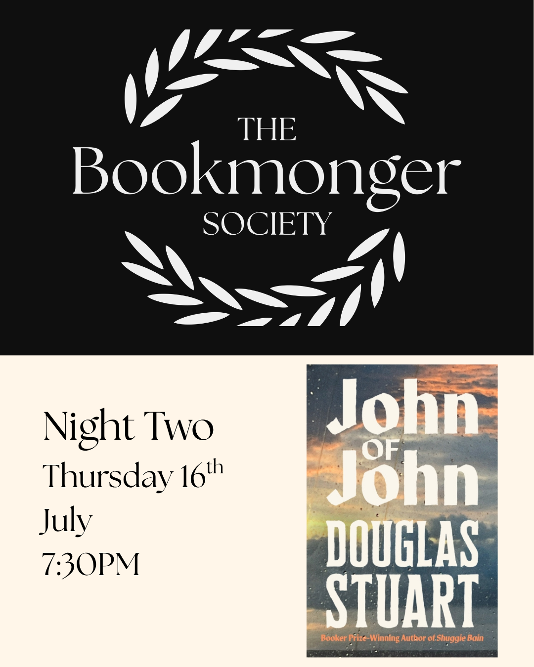 The Bookmonger Society July 16th: Night Two